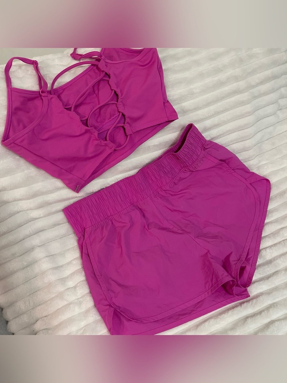Victoria's Secret Pink Active Tank Top Sports Bra & Running Shorts